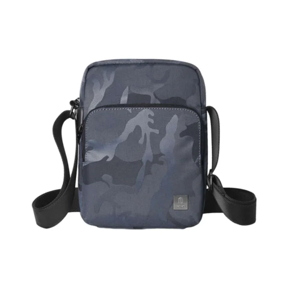 Wiwu Camou Crossbody Backpack With Charging Port - Grey - Tashqila Wiwu Camou Crossbody Backpack With Charging Port - Grey - Tashqila